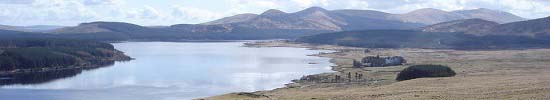 View from Glessel Hill over Loch Doon Glessel Hill wide view image